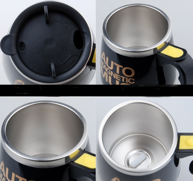 Self-stirring mug